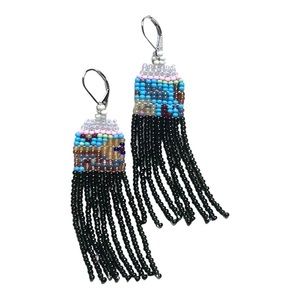 HANDMADE GLASS EARRINGS | Kith One of a Kind Handwoven Earrings in Fair